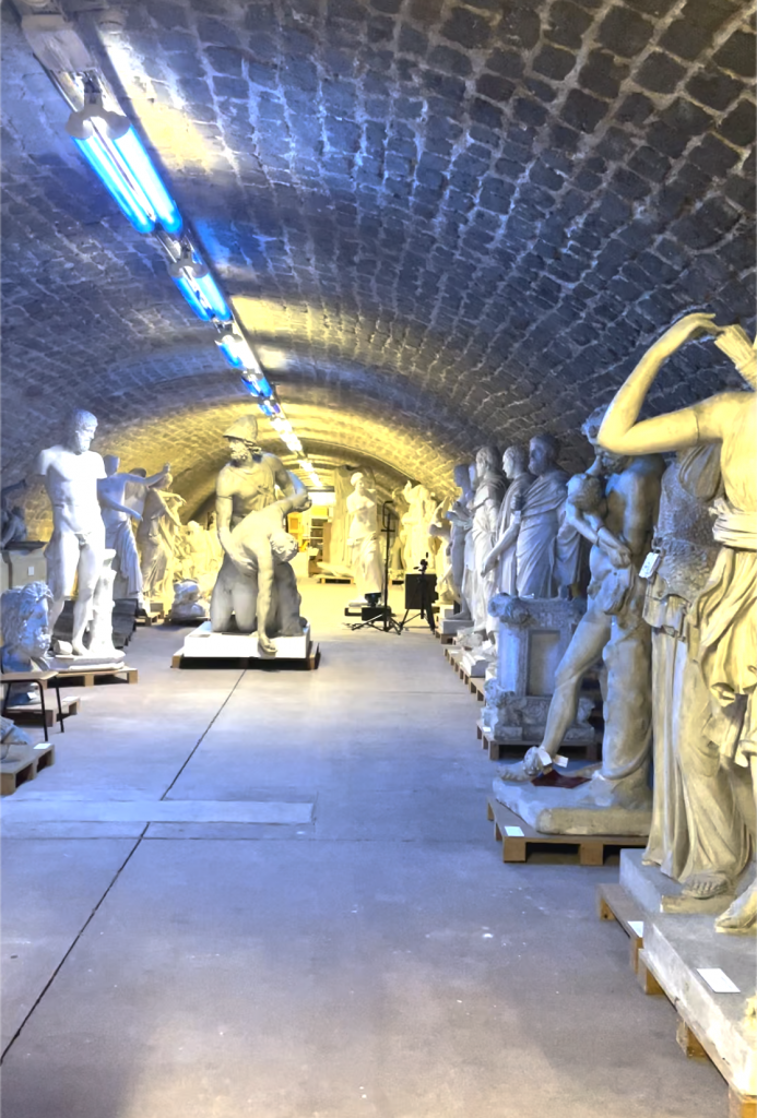 Basement storage of Dresdens plaster cast collection.